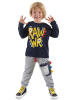Denokids 2tlg. Outfit "Rawr" in Dunkelblau/ Grau