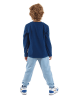 Denokids 2-delige outfit "Monster" blauw