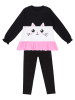 Denokids 2-częściowy zestaw "Frilled Cat" w kolorze czarnym