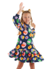 Denokids Jurk "Flowers Girl" donkerblauw