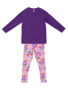 Denokids 2-delige outfit "Skate Unicorn" paars/lichtroze