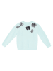 Denokids Bluza "Flowers" w kolorze turkusowym