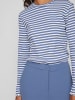 Vila Longsleeve "Thessa" blauw/wit