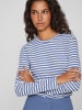 Vila Longsleeve "Thessa" in Blau/ Weiß