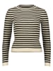 Pieces Pullover "Crista" in Creme/ Schwarz