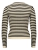 Pieces Pullover "Crista" in Creme/ Schwarz