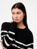 Pieces Pullover "Sia" in Schwarz/ Weiß