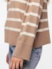 Pieces Trui "Sia" beige/wit