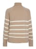 Pieces Rollkragenpullover "Sia" in Beige/ Weiß