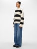 Pieces Pullover "Nalini" in Creme/ Schwarz