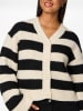 Pieces Cardigan "Nalini" in Creme/ Schwarz
