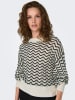 JDY Pullover "Rita" in Weiß/ Schwarz