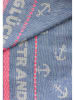 Zwillingsherz Tuch "Strandglück" in Blau/ Pink - (L)110 x (B)110 cm