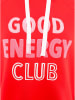 Zwillingsherz Hoodie "Good Energy Club" in Rot