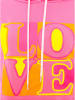 Zwillingsherz Hoodie "Print Love" in Pink