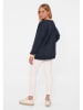 Zwillingsherz Sweatshirt "Uni Neon Kante" in Dunkelblau