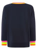 Zwillingsherz Sweatshirt "Uni Neon Kante" in Dunkelblau