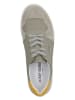 Josef Seibel Leder-Sneakers in Grau/ Gelb