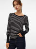 Vero Moda Pullover in Schwarz/ Creme