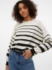 Vero Moda Pullover in Creme/ Schwarz