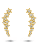 Les Favorites Vergulde oorstekers met edelstenen