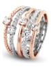 DI GIORGIO Rosévergold. Ring mit Edelsteinen