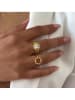 Les Petites Précieuses Vergold. Ring mit Edelsteinen