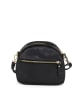Anna Morellini Leder-Umhängetasche "Virgilia" in Schwarz - (B)22 x (H)19 x (T)10 cm