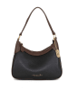 Anna Morellini Leren schoudertas "Sabbatina" zwart - (B)30 x (H)20 x (D)12 cm