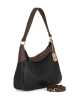 Anna Morellini Leren schoudertas "Sabbatina" zwart - (B)30 x (H)20 x (D)12 cm