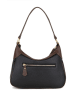Anna Morellini Leren schoudertas "Sabbatina" zwart - (B)30 x (H)20 x (D)12 cm