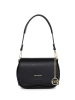 Mia Tomazzi Leder-Schultertasche "Bambaia" in Schwarz - (B)23 x (H)18 x (T)11 cm