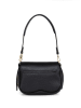 Mia Tomazzi Leder-Schultertasche "Bambaia" in Schwarz - (B)23 x (H)18 x (T)11 cm