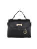 Mia Tomazzi Leren handtas "Diomede" zwart - (B)24 x (H)20 x (D)12 cm