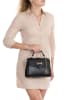Mia Tomazzi Leren handtas "Diomede" zwart - (B)24 x (H)20 x (D)12 cm