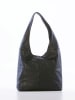 Lucca Baldi Leren schoudertas "Barga" zwart - (B)33 x (H)32 x (D)16 cm