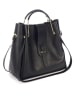 Lucca Baldi Leder-Henkeltasche "Vinci" in Schwarz - (B)33 x (H)28 x (T)13 cm