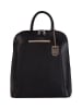 Lucca Baldi Leder-Rucksack "Cervia" in Schwarz - (B)35 x (H)33 x (T)12 cm
