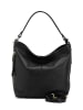 Lucca Baldi Leder-Schultertasche "Carrara" in Schwarz - (B)36 x (H)28 x (T)12 cm
