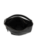 Lucca Baldi Leder-Schultertasche "Carrara" in Schwarz - (B)36 x (H)28 x (T)12 cm