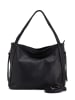Lucca Baldi Leren schoudertas "Fiesole" zwart - (B)34 x (H)29 x (D)15 cm