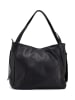 Lucca Baldi Leren schoudertas "Fiesole" zwart - (B)34 x (H)29 x (D)15 cm