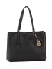 Lucca Baldi Leder-Schultertasche "Molina" in Schwarz - (B)37 x (H)24 x (T)14 cm