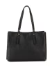 Lucca Baldi Leder-Schultertasche "Molina" in Schwarz - (B)37 x (H)24 x (T)14 cm