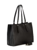 Lucca Baldi Leder-Schultertasche "Molina" in Schwarz - (B)37 x (H)24 x (T)14 cm