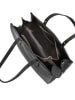 Lucca Baldi Leder-Schultertasche "Molina" in Schwarz - (B)37 x (H)24 x (T)14 cm