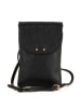 Lucca Baldi Leder-Handytasche "Orvieto" in Schwarz - (B)14 x (H)21 x (T)1 cm