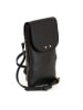 Lucca Baldi Leder-Handytasche "Orvieto" in Schwarz - (B)14 x (H)21 x (T)1 cm
