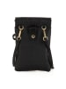 Lucca Baldi Leder-Handytasche "Orvieto" in Schwarz - (B)14 x (H)21 x (T)1 cm