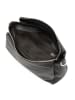 Lucca Baldi Leren schoudertas "Melfi' zwart - (B)26 x (H)19 x (D)9 cm